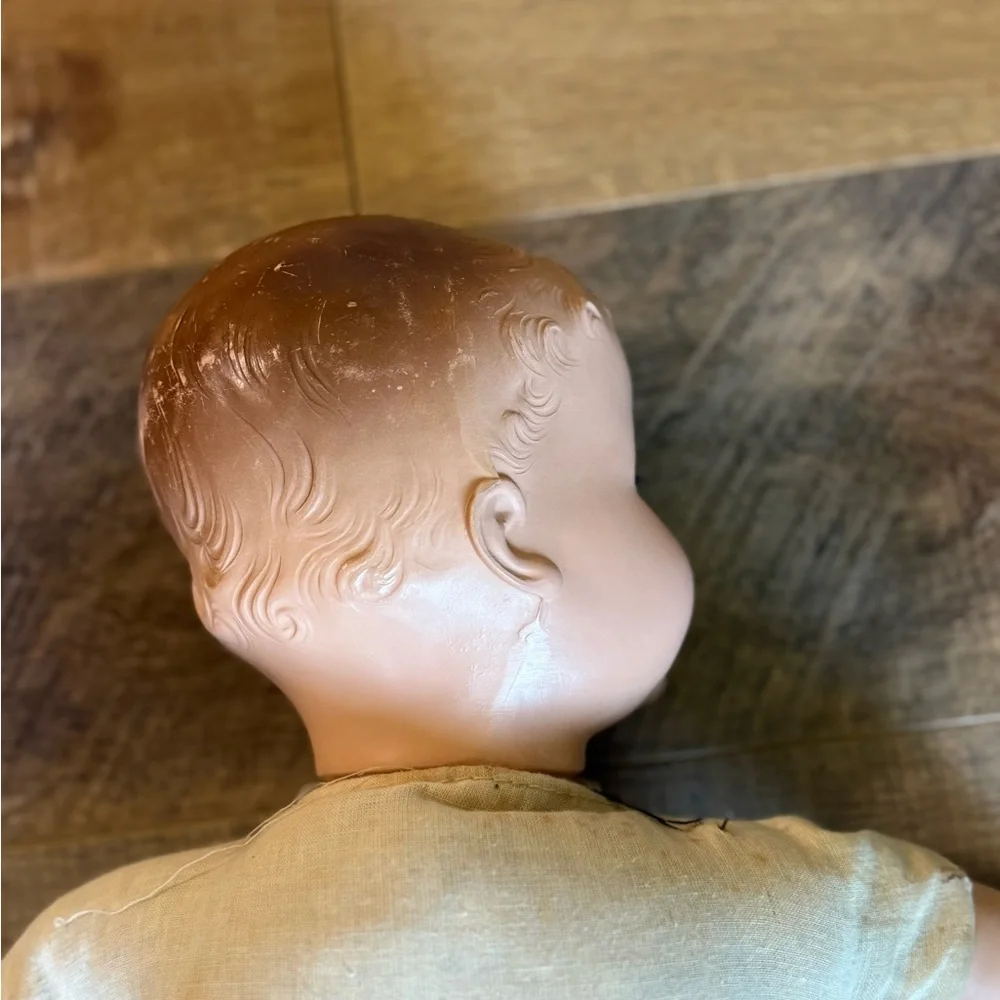Vintage 1940s J.L. Schilling 22” Talking Baby Doll – Sleepy Eyes, Original Shoes